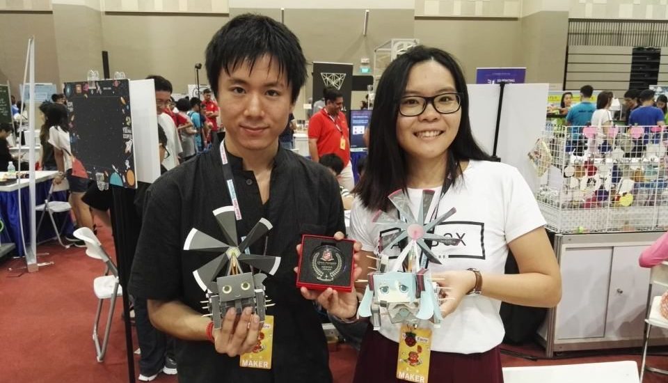 Sho Yoshida awarded Genius Award at Singapore Maker Extravaganza