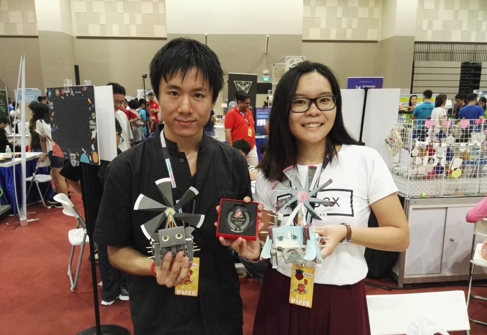 Sho Yoshida awarded Genius Award at Singapore Maker Extravaganza